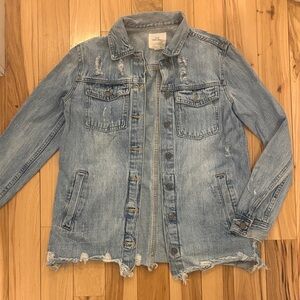 Thread & Supply Light Blue Distressed Jean Jacket